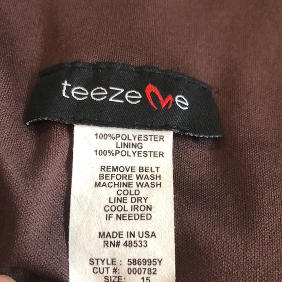 TeezeMe Women’s Dress Sheath Single Spaghetti Strap Large Sleeve Side Zip - Picture 3 of 4